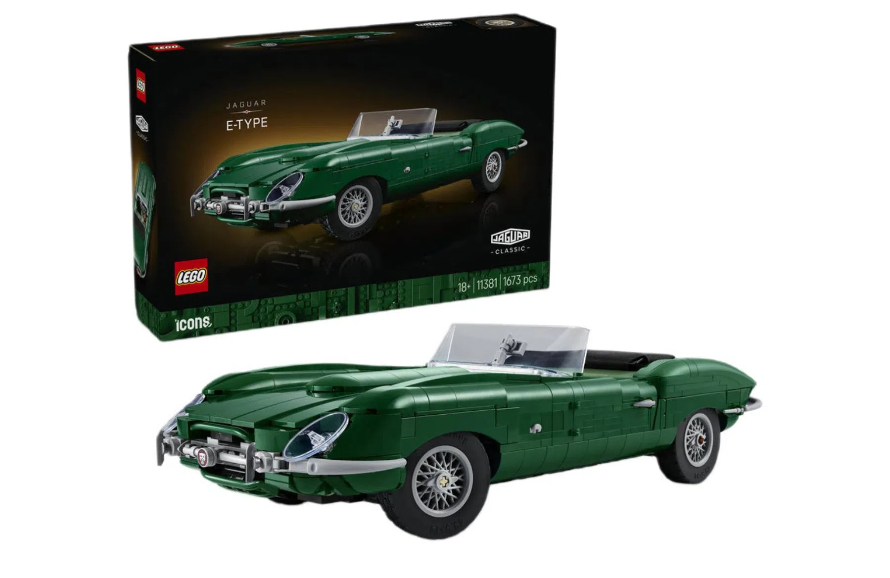 Jaguar E-Type Lego Icons doos